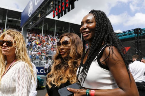 sisters serena and venus williams at the grand prix miami