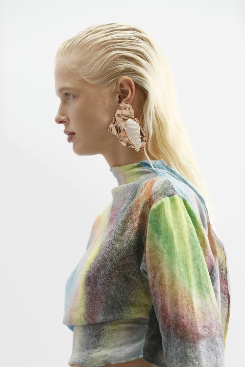 paris, france – september 30 jewelty detail during the acne studios fashion show during paris womens fashion week springsummer 2021 on september 30, 2020 in paris, france photo by estropgetty images
