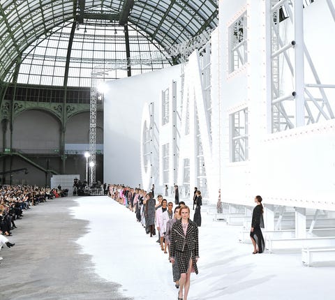 paris, france   october 06 a model walks the runway during the chanel womenswear springsummer 2021 show as part of paris fashion week on october 06, 2020 in paris, france photo by dominique charriauwireimage