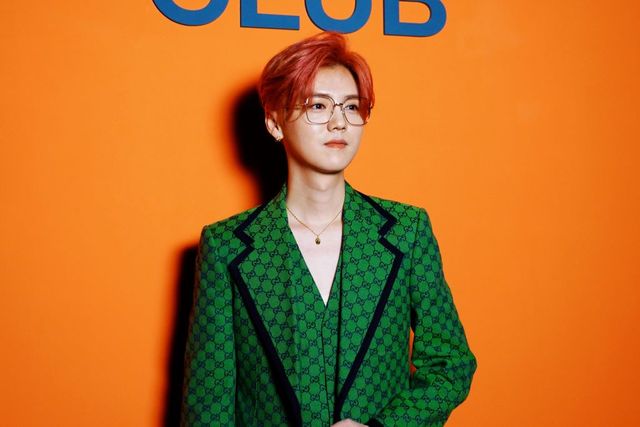 shanghai, china   november 12 singer lu han attends gucci 1961 club event on november 12, 2020 in shanghai, china photo by vcgvcg via getty images