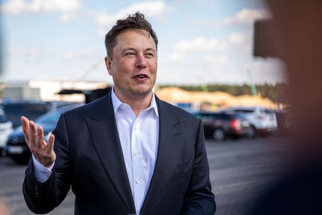 fuerstenwalde, germany   september 03 tesla head elon musk arrives to have a look at the construction site of the new tesla gigafactory near berlin on september 03, 2020 near gruenheide, germany musk is currently in germany where he met with vaccine maker curevac on tuesday, with which tesla has a cooperation to build devices for producing rna vaccines, as well as german economy minister peter altmaier yesterday photo by maja hitijgetty images