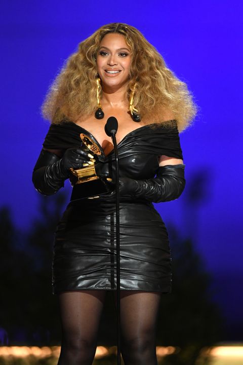 los angeles, california   march 14 beyoncé accepts the best rb performance award for black parade onstage during the 63rd annual grammy awards at los angeles convention center on march 14, 2021 in los angeles, california photo by kevin wintergetty images for the recording academy
