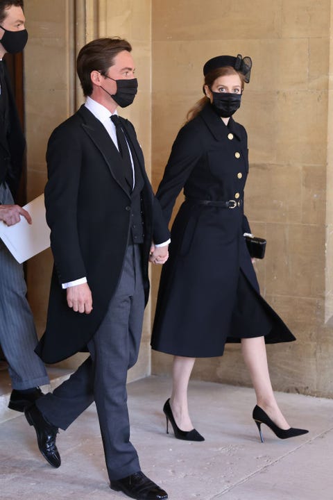 Princesses Beatrice and Eugenie Arrive at Prince Philip's ...