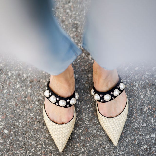 Street Style - Munich - April, 2021 munich, germany april 23 loafers by jimmy choo as a detail of influencer marlies pia pfeifhofer during a street style shooting on april 23, 2021 in munich, germany photo by streetstyleshootersgetty images