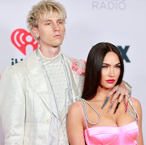 2021 iHeartRadio Music Awards – Arrivals los angeles, california may 27 editorial use only l r machine gun kelly and megan fox attend the 2021 iheartradio music awards at the dolby theatre in los angeles, california, which was broadcast live on fox on may 27, 2021 photo by emma mcintyregetty images for iheartmedia