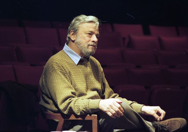 view of american composer and lyricist stephen sondheim onstage during an event at the fairchild theater, east lansing, michigan, february 12, 1997 photo by douglas elbingergetty images