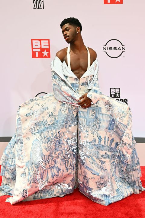 los angeles, california   june 27 lil nas x attends the bet awards 2021 at microsoft theater on june 27, 2021 in los angeles, california photo by paras griffingetty images for bet