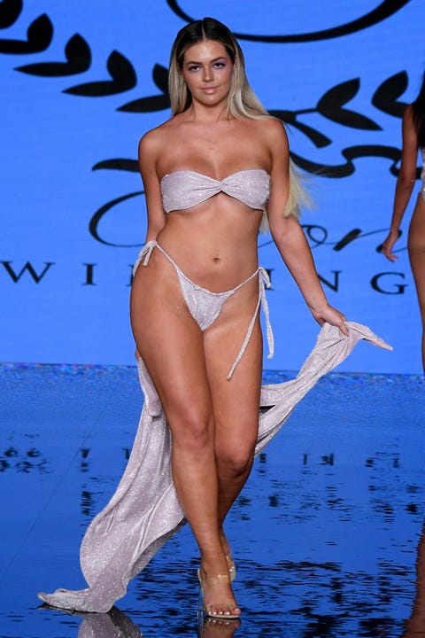 miami beach, florida july 11 a model walks the runway at the cirone swimlingerie show during miami swim week powered by art hearts fashion at faena forum on july 11, 2021 in miami beach, florida at faena forum on july 11, 2021 in miami beach, florida photo by arun nevadergetty images for art hearts fashion