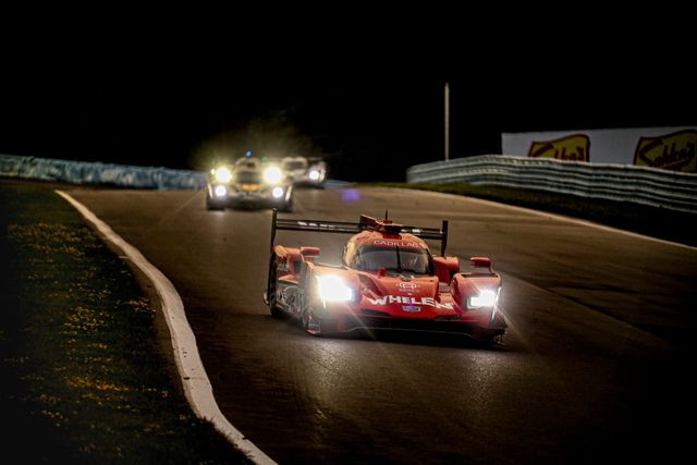 watkins glen, ny   july 2   the 31 cadillac dpi of pipo derani and felipe nasr leads a pack of cars during the weathertech 240 imsa weathertech series race, july 2, 2021 photo by brian clearygetty images