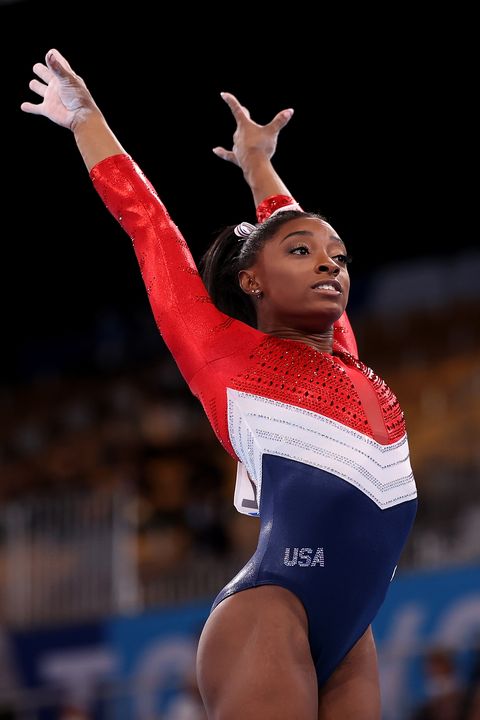tokyo, japan july 27 simone biles of team united states competes in vault during the womens team final on day four of the tokyo 2020 olympic games at ariake gymnastics centre on july 27, 2021 in tokyo, japan photo by laurence griffithsgetty images