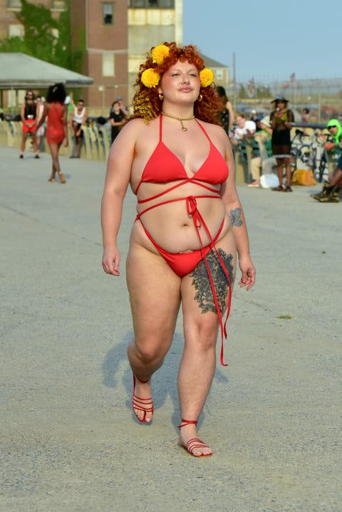 new york, new york september 12 a model walks the runway during the chromat x tourmaline springsummer 2022 runway show at new york fashion week on september 12, 2021 in new york city photo by shannon finneygetty images for chromat