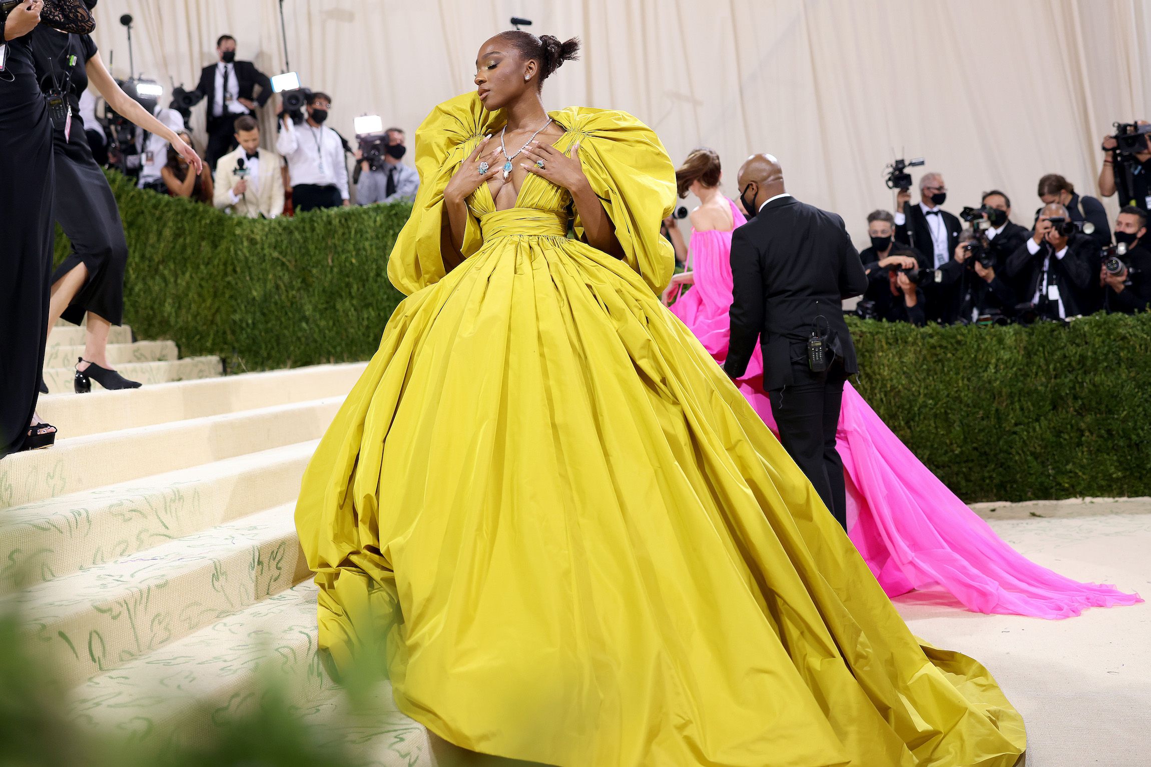 yellow valentino dress