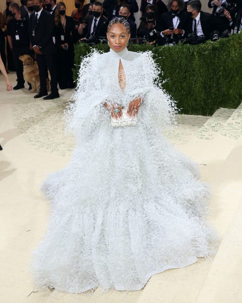 new york, new york   september 13 allyson felix attends the 2021 met gala benefit in america a lexicon of fashion at metropolitan museum of art on september 13, 2021 in new york city photo by taylor hillwireimage