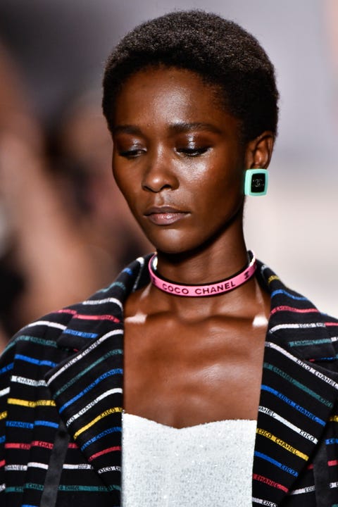 paris, france   october 05 a model walks the runway during the chanel ready to wear springsummer 2022 fashion show as part of the paris fashion week on october 5, 2021 in paris, france photo by savikogamma rapho via getty images