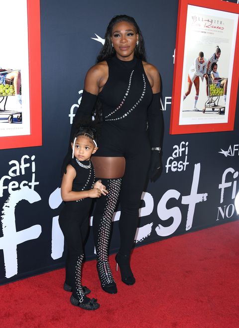 Serena Williams & Daughter Olympia Wear Matching Red-Carpet Looks