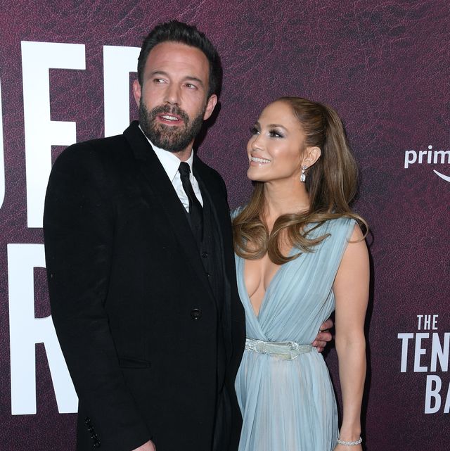 hollywood, california   december 12 ben affleck and jennifer lopez arrives at the los angeles premiere of amazon studio's "the tender bar" at tcl chinese theatre on december 12, 2021 in hollywood, california photo by steve granitzfilmmagic