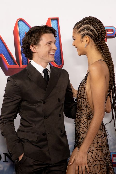 tom holland and zendaya at the spider man no way home los angeles premiere