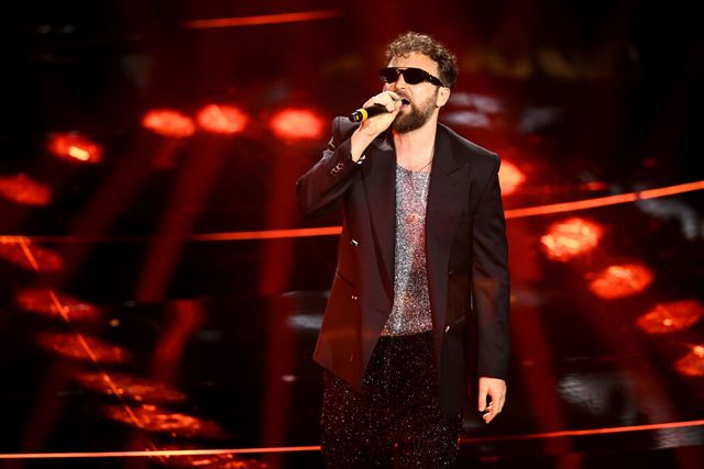 sanremo, italy   february 05 dargen damico attends the 72nd sanremo music festival 2022 at teatro ariston on february 05, 2022 in sanremo, italy photo by dventurellidaniele venturelligetty images