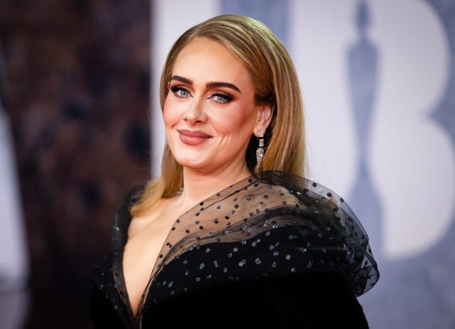 london, england february 08 adele attends the brit awards 2022 at the o2 arena on february 08, 2022 in london, england photo by samir husseinwireimage