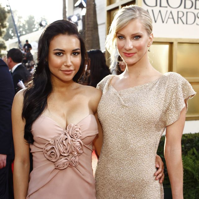 68th annual golden globe awards    pictured l r naya rivera, heather morris arrive at the 68th annual golden globe awards held at the beverly hilton hotel on january 16, 2011  photo by trae pattonnbcu photo banknbcuniversal via getty images via getty images