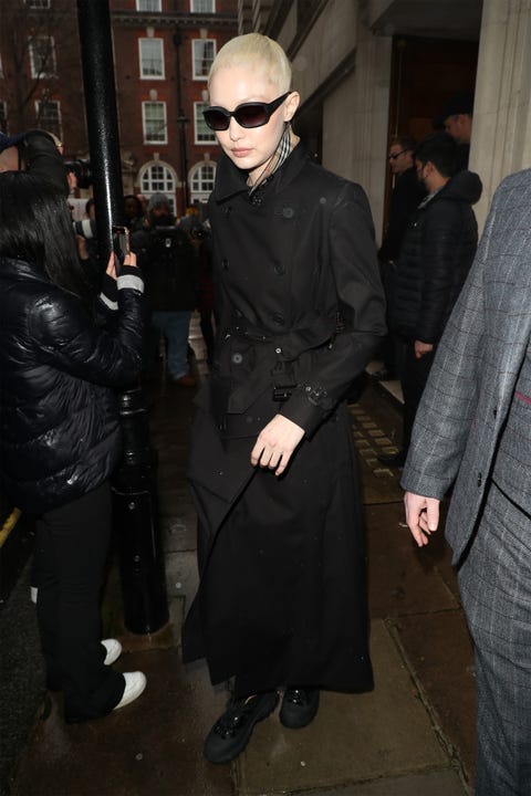 Celebrity sightings in London-March 11, 2022 London, UK March 11 Gigi Hadid departs Central Hall Westminster after walking the presentation of the Barberry aw 2023 Women's Clothing Collection in London on March 11, 2022.
