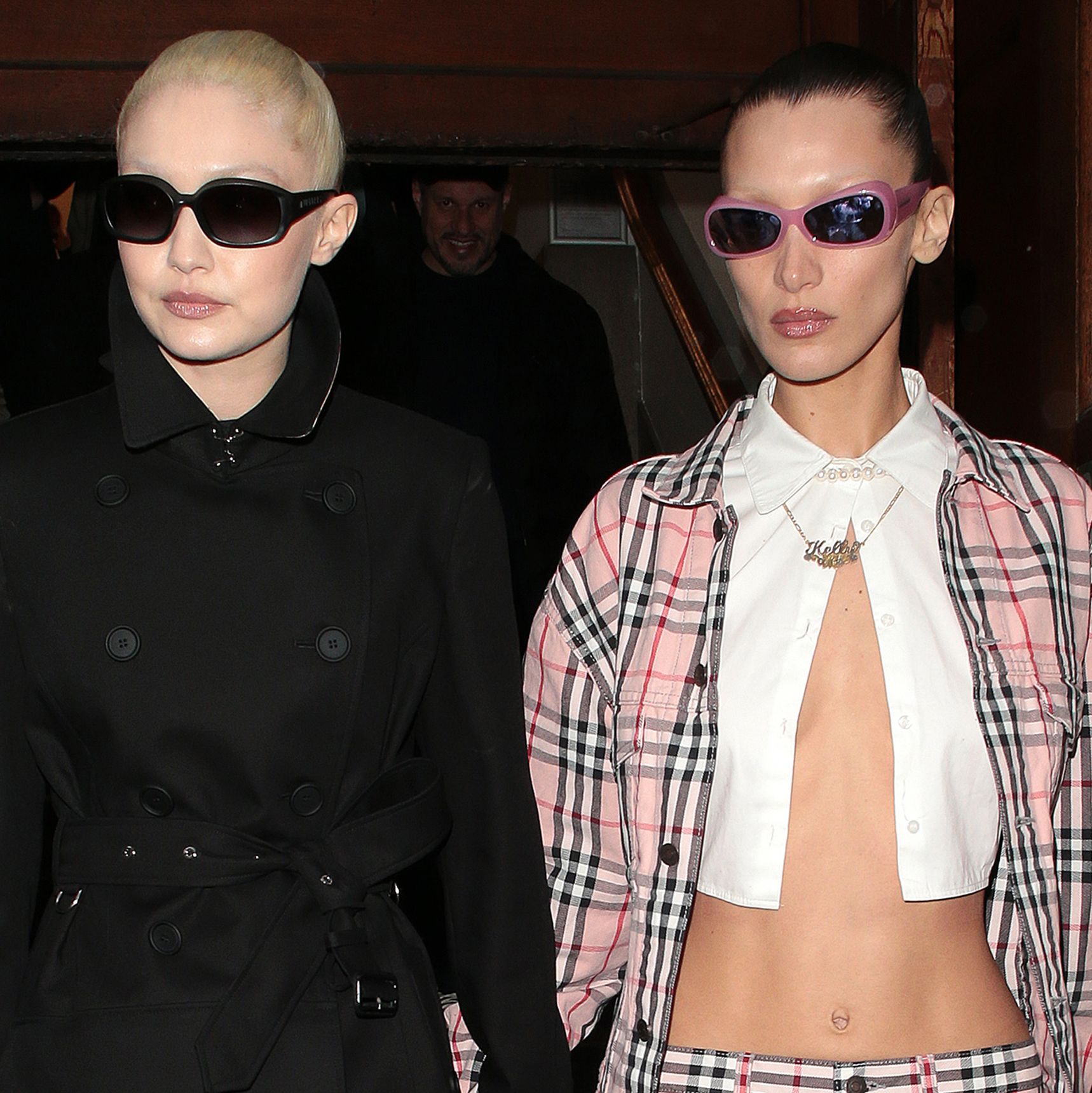 Gigi and Bella Hadid's Barely-There Eyebrows Took a Stroll Around London