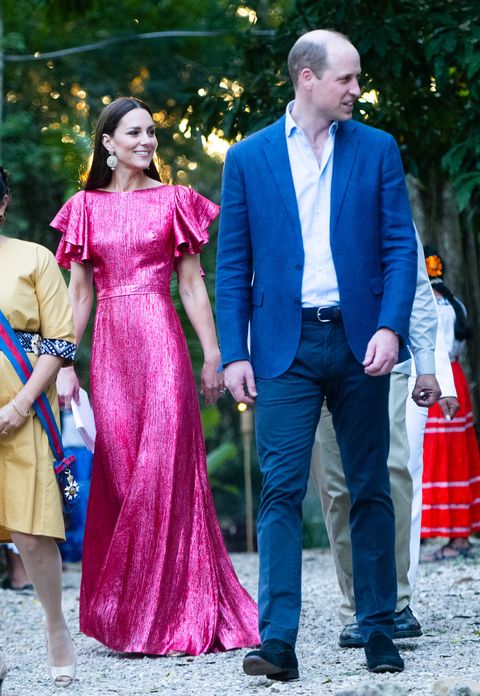cahal pech, belize March 21 Prince william, duke of cambridge and catherine, Duchess of cambridge attend a special reception hosted by the governor of belize to celebrate the queen's platinum anniversary on the 21st March 2022 in cahal pech, belize event held at the Mayan ruins of cahal pech, and celebrate samir husseinwireimage's best photo of belizean culture
