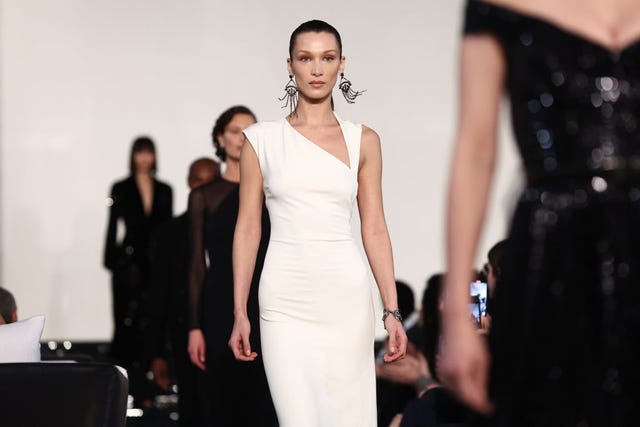 Ralph Lauren Fall 2022 Fashion Show - Runway new york, new york march 22 bella hadid walks the runway finale at the ralph lauren fall 2022 fashion show at the museum of modern art on march 22, 2022 in new york city photo by arturo holmesgetty images