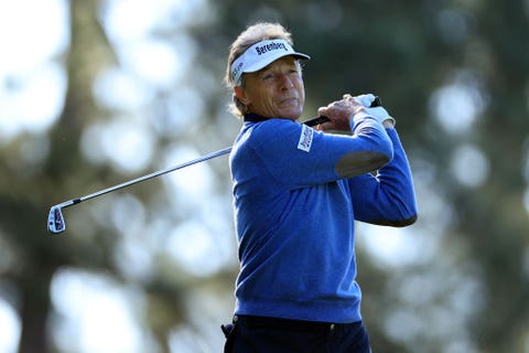 The Masters - Round Two augusta, georgia april 08 bernhard langer of germany plays his shot from the fourth tee during the second round of the masters at augusta national golf club on april 08, 2022 in augusta, georgia photo by david cannongetty images