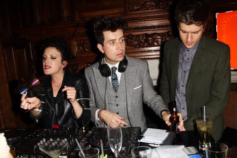 annie mac nick﻿ grimshaw and greg james at the brit awards party in 2012