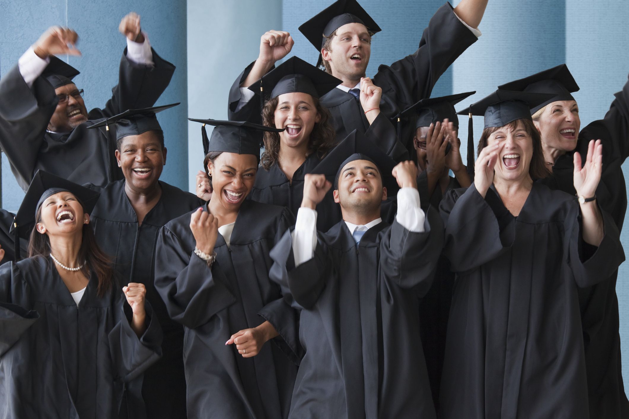 12-Pack Child Size Graduation Caps Black Felt 