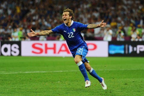 kiev, ukraine june 24 alessandro diamanti of italy celebrates scoring the winning penalty during the uefa euro 2012 quarter final match between england and italy at the olympic stadium on june 24, 2012 in kiev, ukraine photo by laurence griffithsgetty images