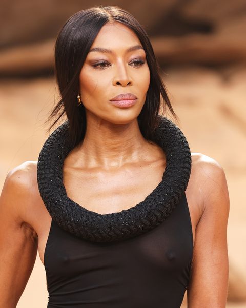 paris, france march 02 editorial use only for non editorial use please seek approval from fashion house naomi campbell, beauty detail, walks the runway during the off white womenswear fall winter 2023 2024 show as part of paris fashion week on march 02, 2023 in paris, france photo by peter whitegetty images