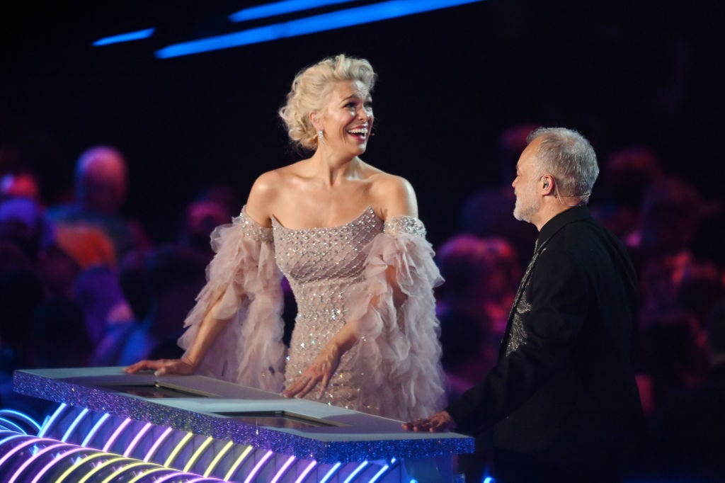 Who is the famous British actress who presented the Eurovision 2023 final and in which movies and series have we seen her?