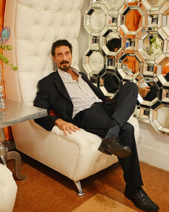 miami beach, fl   december 13 john mcafee poses for a portrait at his hotel in south beach on december 13, 2012 in miami beach, florida photo by larry maranowireimage