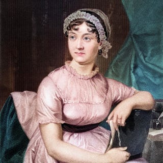 grabado de 1873 de la escritora británica jane austen