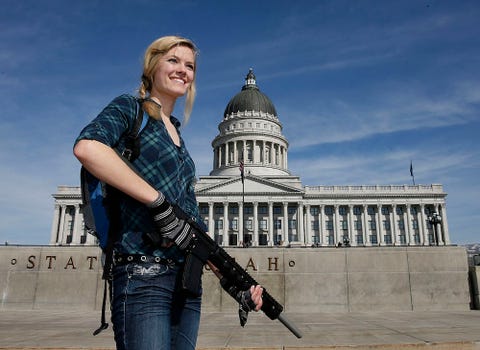 second amendment girl with gun