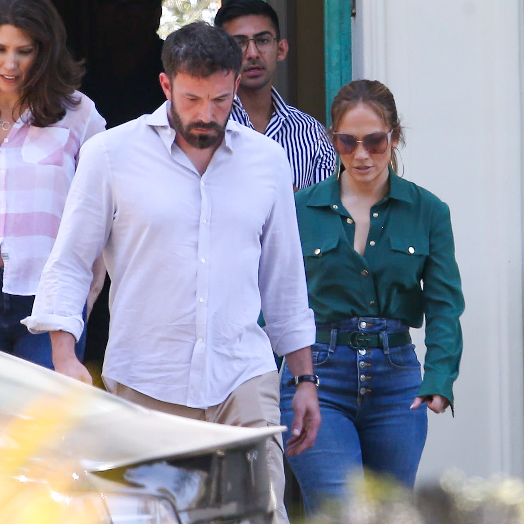 Jennifer Lopez and Ben Affleck Match in Couple-Coordinated Button-Ups