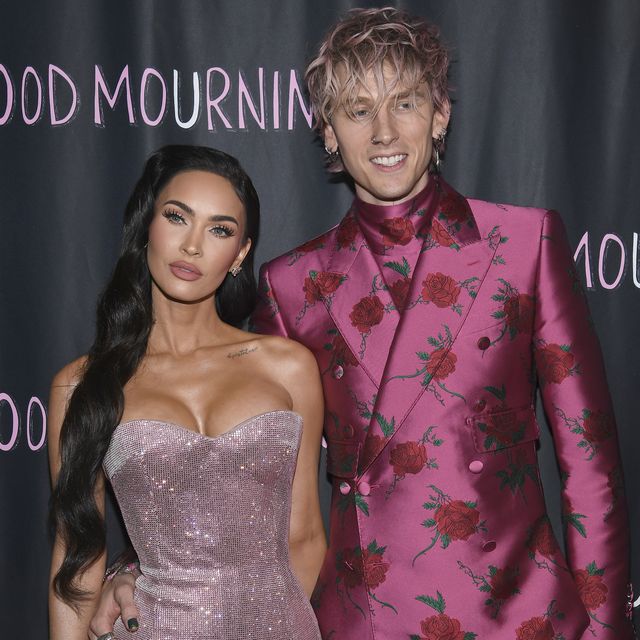 west hollywood, california   may 12 l r megan fox and machine gun kelly attend the world premiere of good mourning at the london west hollywood at beverly hills on may 12, 2022 in west hollywood, california photo by kevork djanseziangetty images