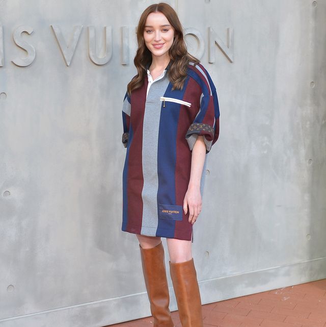san diego, california   may 12 phoebe dynevor attends louis vuittons 2023 cruise show at salk institute for biological studies on may 12, 2022 in san diego, california photo by donato sardellagetty images for louis vuitton