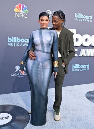 las vegas, nevada   may 15 kylie jenner and travis scott  attend the 2022 billboard music awards at mgm grand garden arena on may 15, 2022 in las vegas, nevada photo by axellebauer griffinfilmmagic