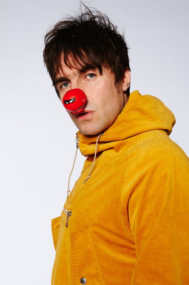 london   february 16 liam gallagher, takes part in red nose day 2015, on 16 february, 2014 in london photo by ray burmistoncomic reliefgetty images