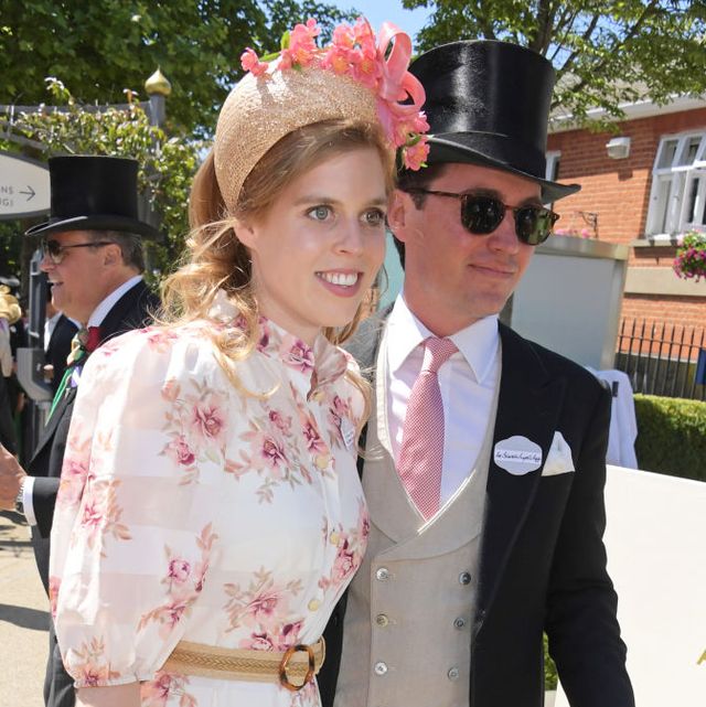 ascot, england   june 14 princess beatrice of york, wearing a zimmermann dress and millinery by juliette botterill millinery, and edoardo mapelli mozzi attend royal ascot 2022 at ascot racecourse on june 14, 2022 in ascot, england photo by david m benettdave benettgetty images for royal ascot