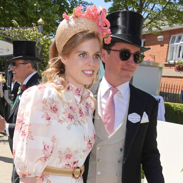 Royal Ascot 2022 - Day One ascot, england june 14 princess beatrice of york, wearing a zimmermann dress and millinery by juliette botterill millinery, and edoardo mapelli mozzi attend royal ascot 2022 at ascot racecourse on june 14, 2022 in ascot, england photo by david m benettdave benettgetty images for royal ascot
