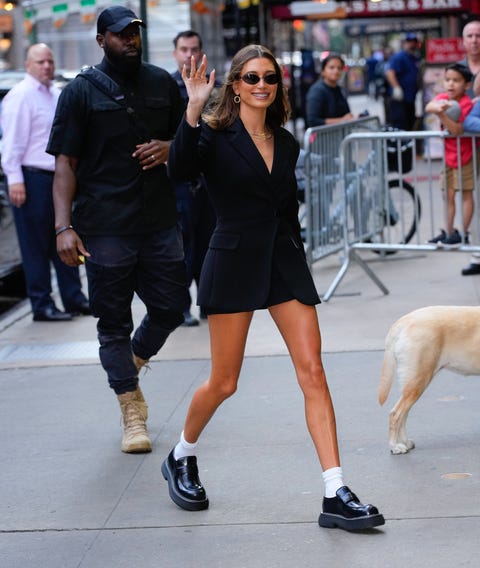 hailey bieber in new york city on june 15, 2022