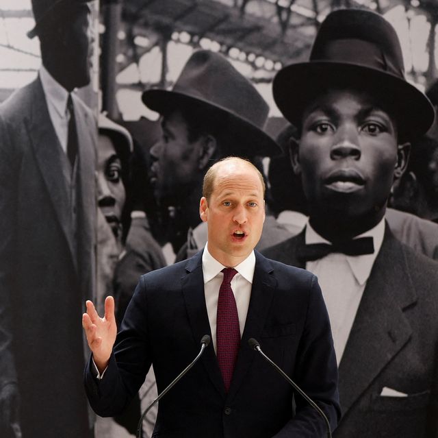 britains prince william, duke of cambridge, speaks during the unveiling of the national windrush monument at waterloo station in london on june 22, 2022 photo by john sibley  pool  afp photo by john sibleypoolafp via getty images