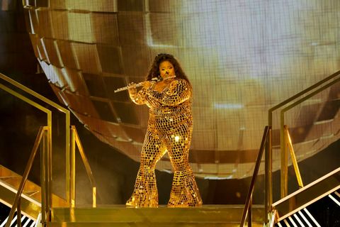 los angeles, california   june 26 lizzo performs onstage during the 2022 bet awards at microsoft theater on june 26, 2022 in los angeles, california photo by kevin wintergetty images