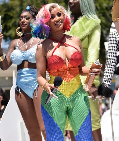 west hollywood, california   june 05 cardi b attends the city of west hollywoods pride parade on june 05, 2022 in west hollywood, california photo by chelsea guglielminogetty images
