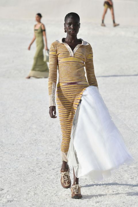 arles, france   june 27  a model walks the runway during  the le papier the paper jacquemus fashion show on june 27, 2022 in arles, france photo by dominique charriauwireimage