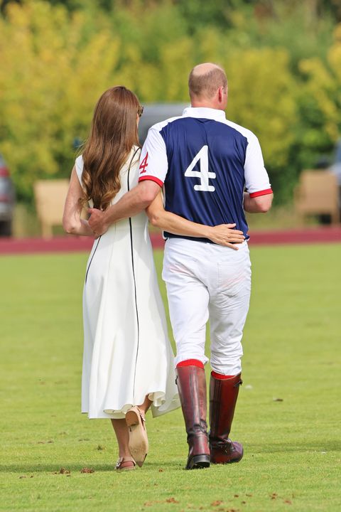 kate middleton and prince william showing pda at the polo match